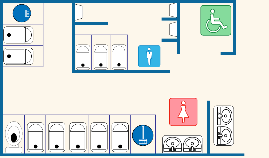 左營醫院男廁平面圖